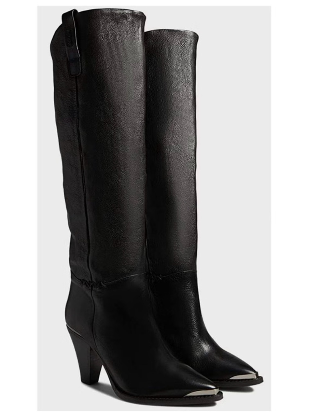 Free People Stevie Western Knee-High Leather Boots